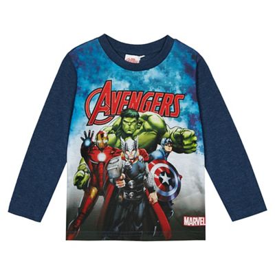 The Avengers Boys' blue 'Avengers' print top